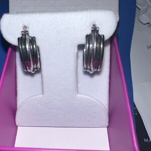 Sterling silver hoop earrings